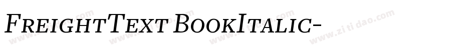 FreightText BookItalic字体转换